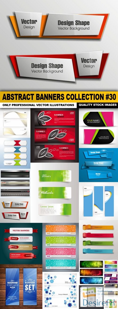 Abstract Banners Collection #30 - 20 Vectors