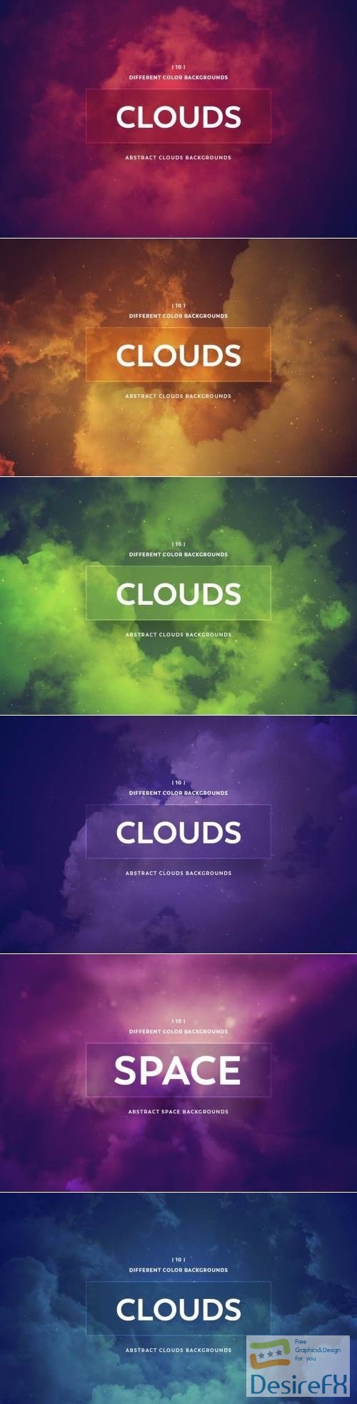 Abstract Clouds Backgrounds Bundle