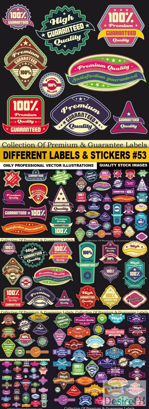 Different Labels &amp; Stickers #53 - 7 Vector