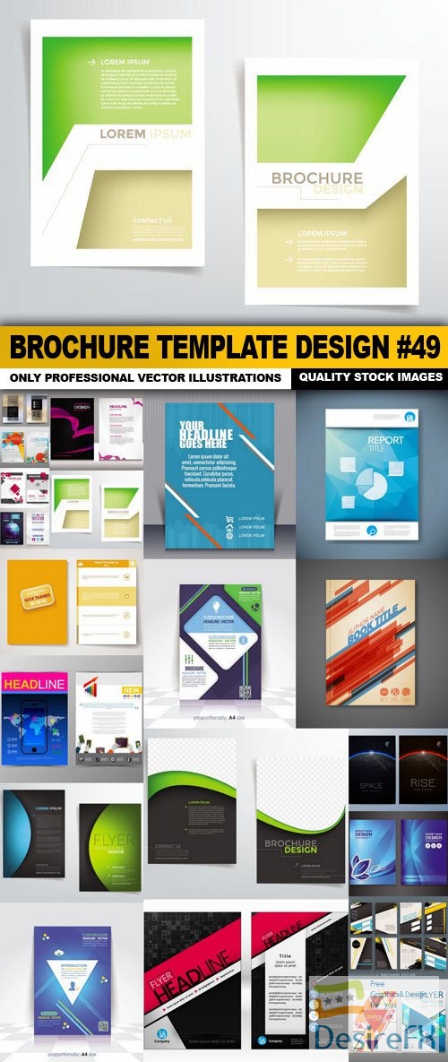 Brochure Template Design #49 - 20 Vector