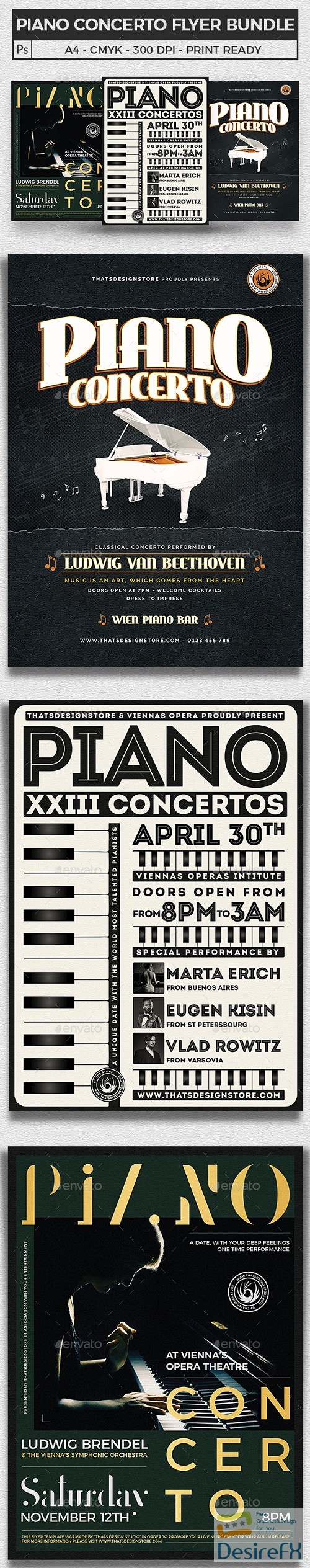 Piano Concerto Flyer Bundle - 21964267 - 2570953