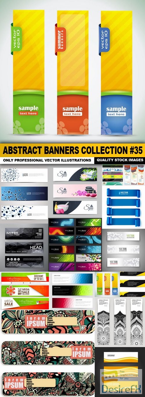 Abstract Banners Collection #35 - 15 Vectors