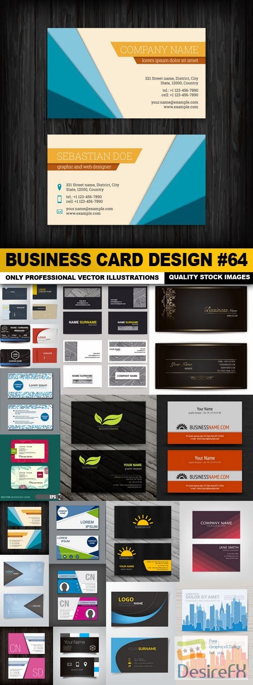Business Card Design #64 - 20 Vector