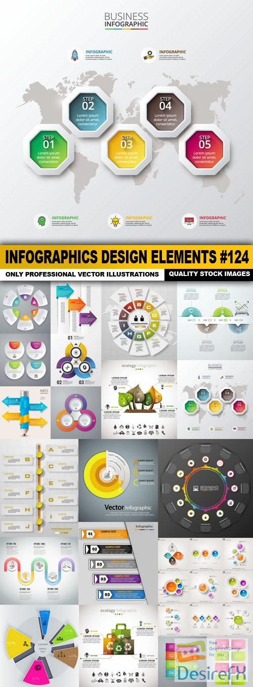 Infographics Design Elements #124 - 20 Vector