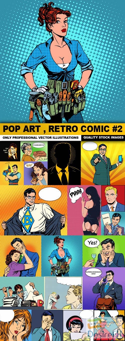 Pop Art , Retro Comic #2 - 20 Vector