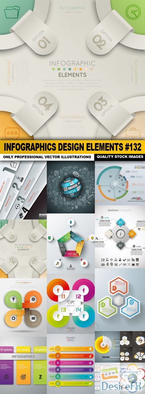 Infographics Design Elements #132 - 15 Vector