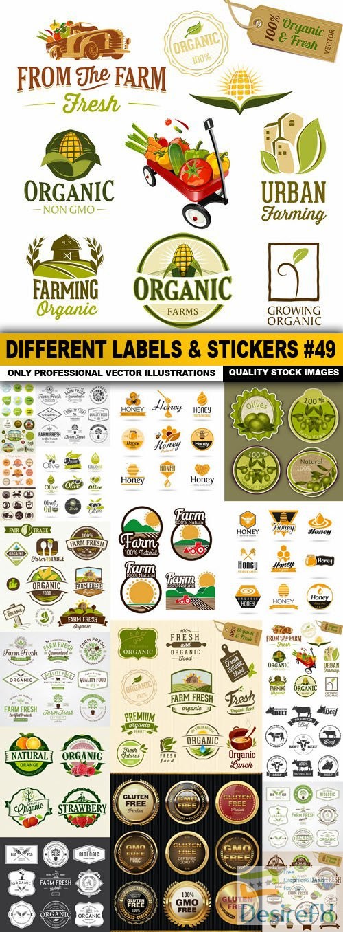Different Labels &amp; Stickers #49 - 20 Vector