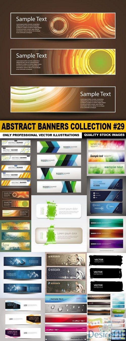 Abstract Banners Collection #29 - 20 Vectors