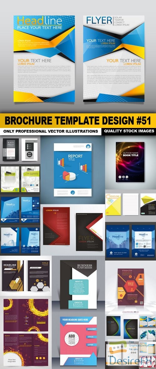 Brochure Template Design #51 - 20 Vector