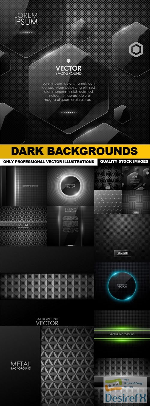 Dark Backgrounds - 15 Vector