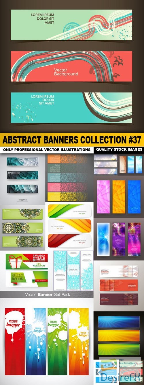 Abstract Banners Collection #37 - 15 Vectors
