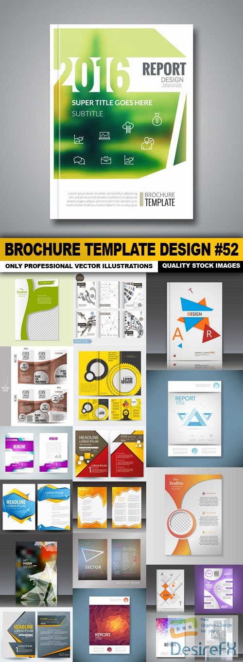 Brochure Template Design #52 - 20 Vector