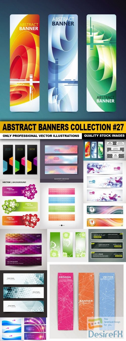 Abstract Banners Collection #27 - 15 Vectors