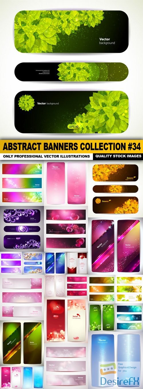 Abstract Banners Collection #34 - 24 Vectors