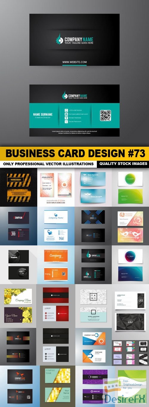 Business Card Design #73 - 25 Vector
