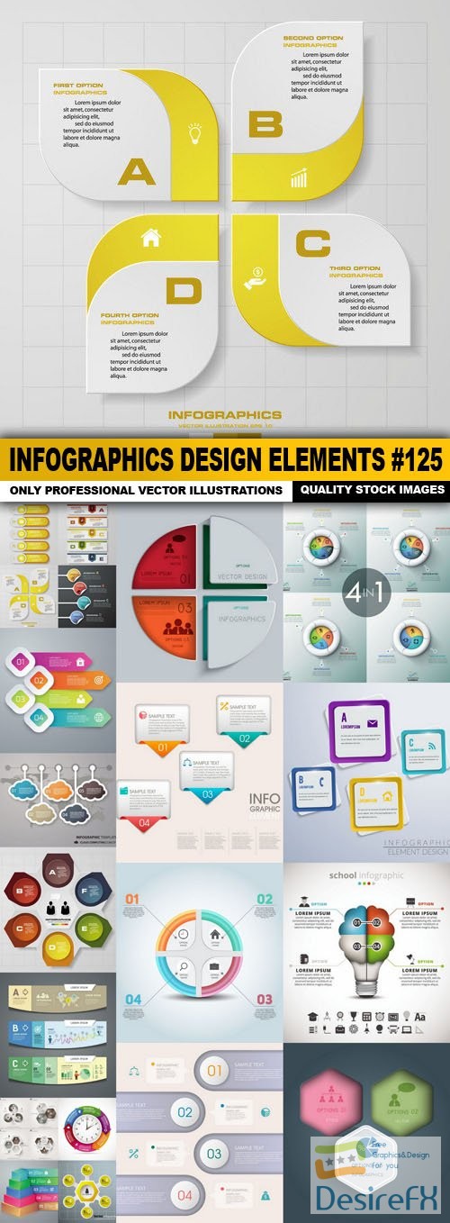 Infographics Design Elements #125 - 20 Vector