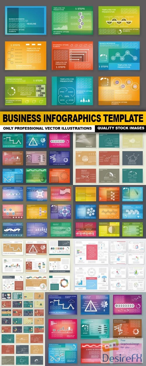 Business Infographics Template - 10 Vector
