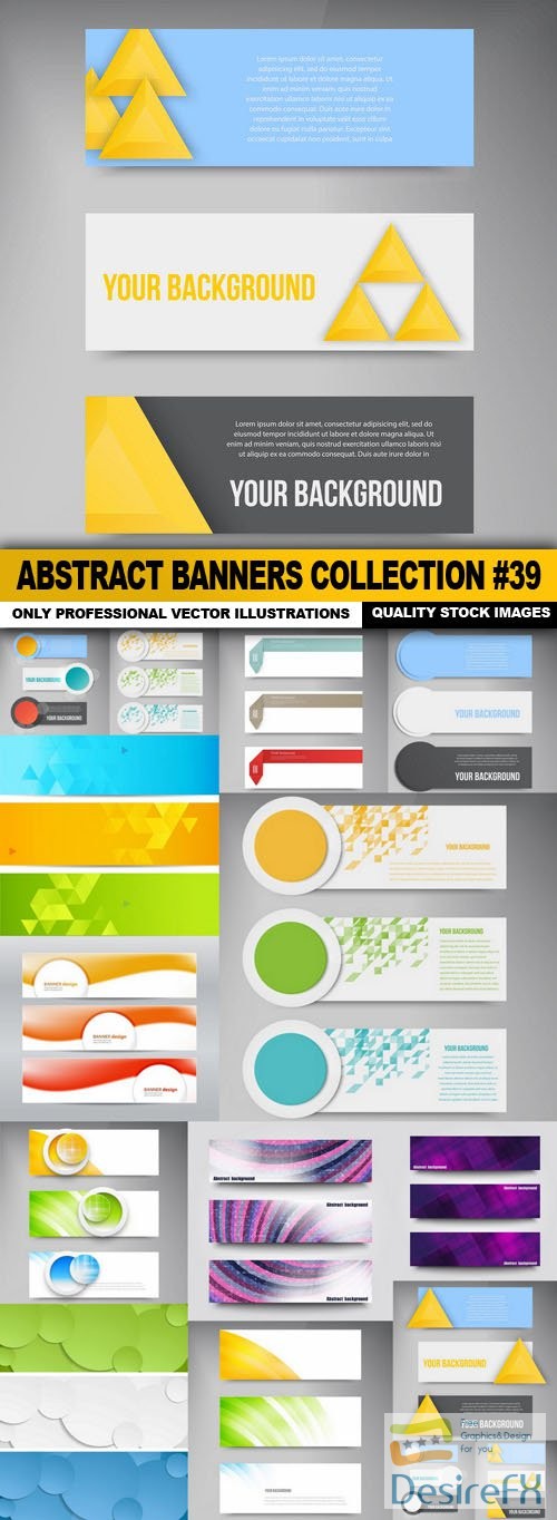 Abstract Banners Collection #39 - 15 Vectors