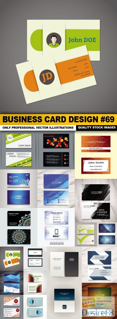 Business Card Design #69 - 20 Vector