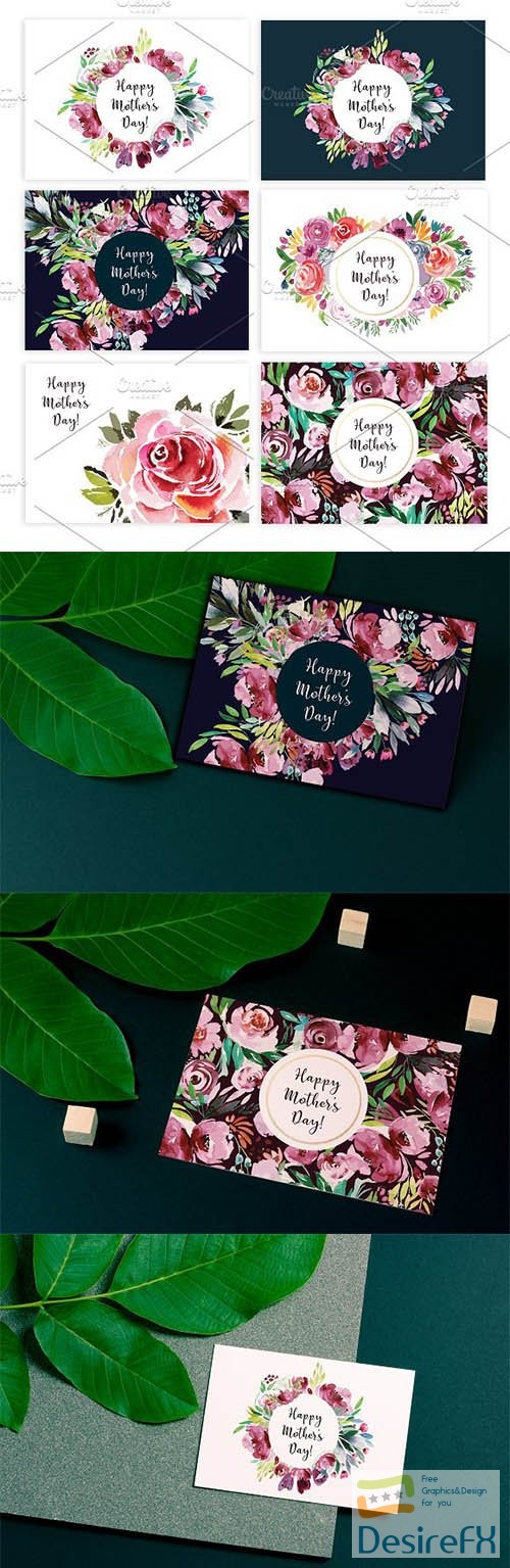 CreativeMarket - Floral Greeting Cards 2534798