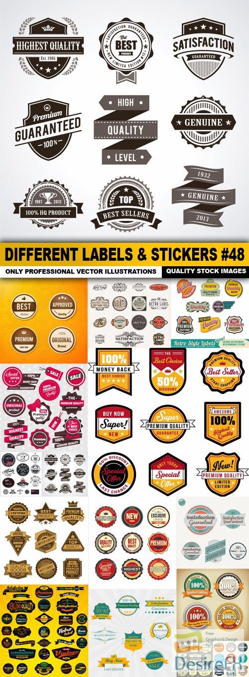 Different Labels & Stickers #48 - 15 Vector