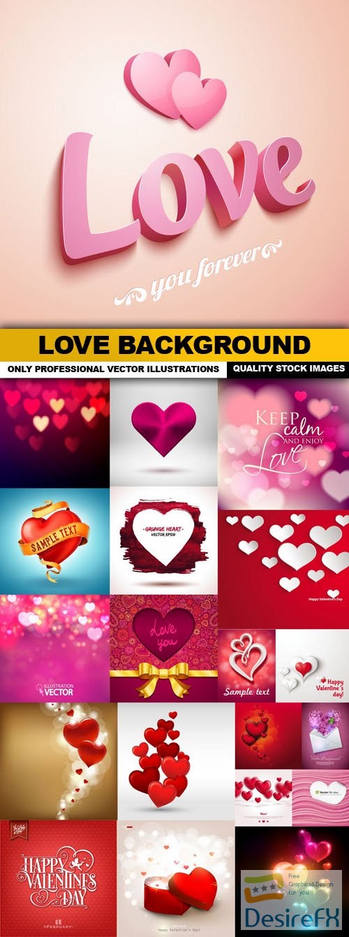 Love Background - 20 Vector
