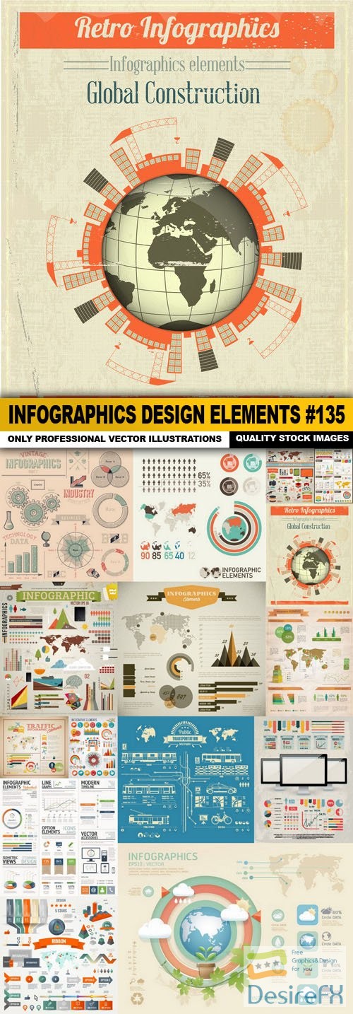 Infographics Design Elements #135 - 15 Vector