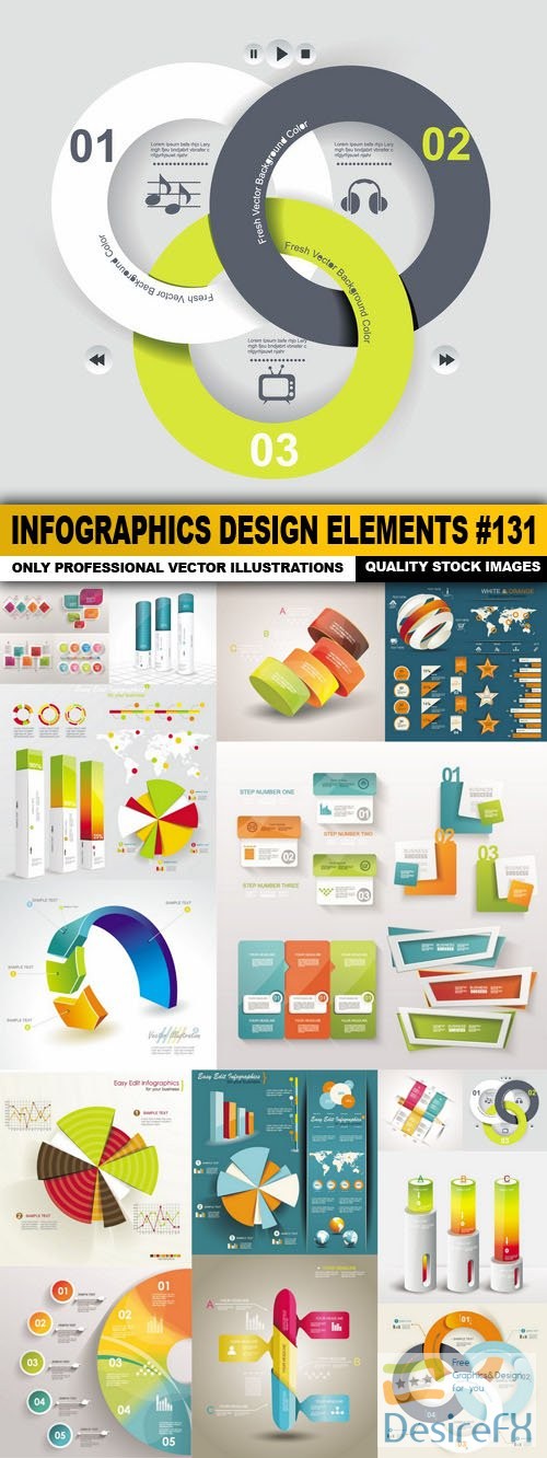 Infographics Design Elements #131 - 15 Vector
