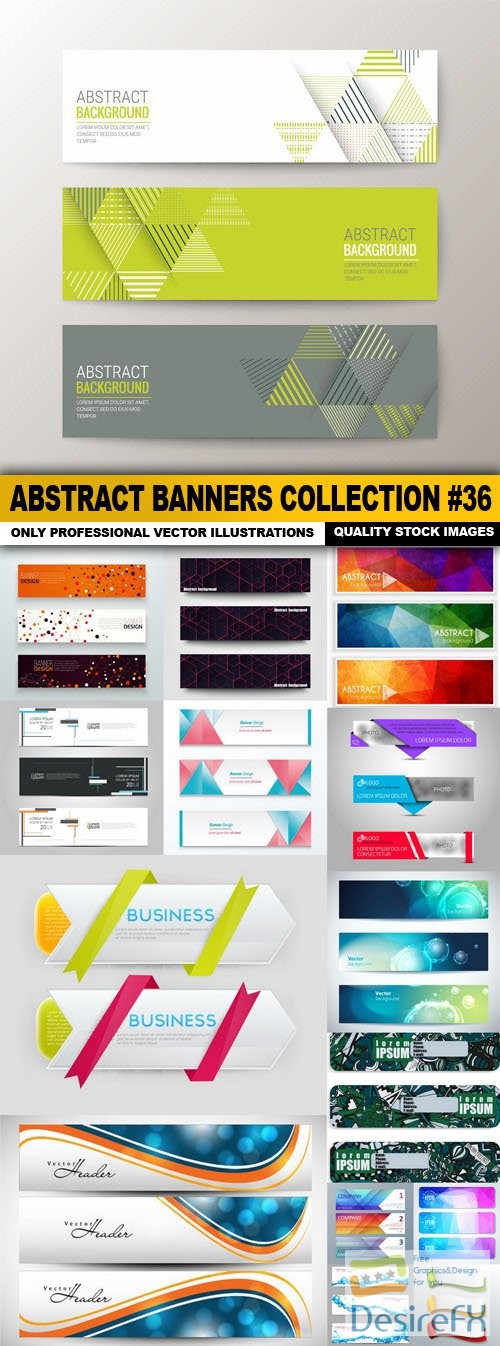 Abstract Banners Collection #36 - 15 Vectors