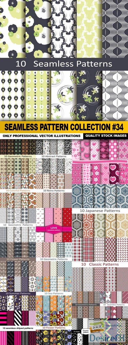 Seamless Pattern Collection #34 - 20 Vector