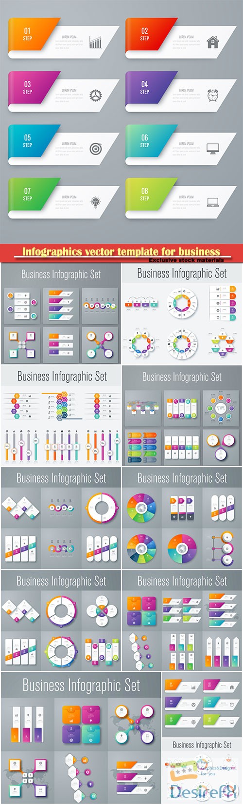 Infographics vector template for business presentations or information banner # 64