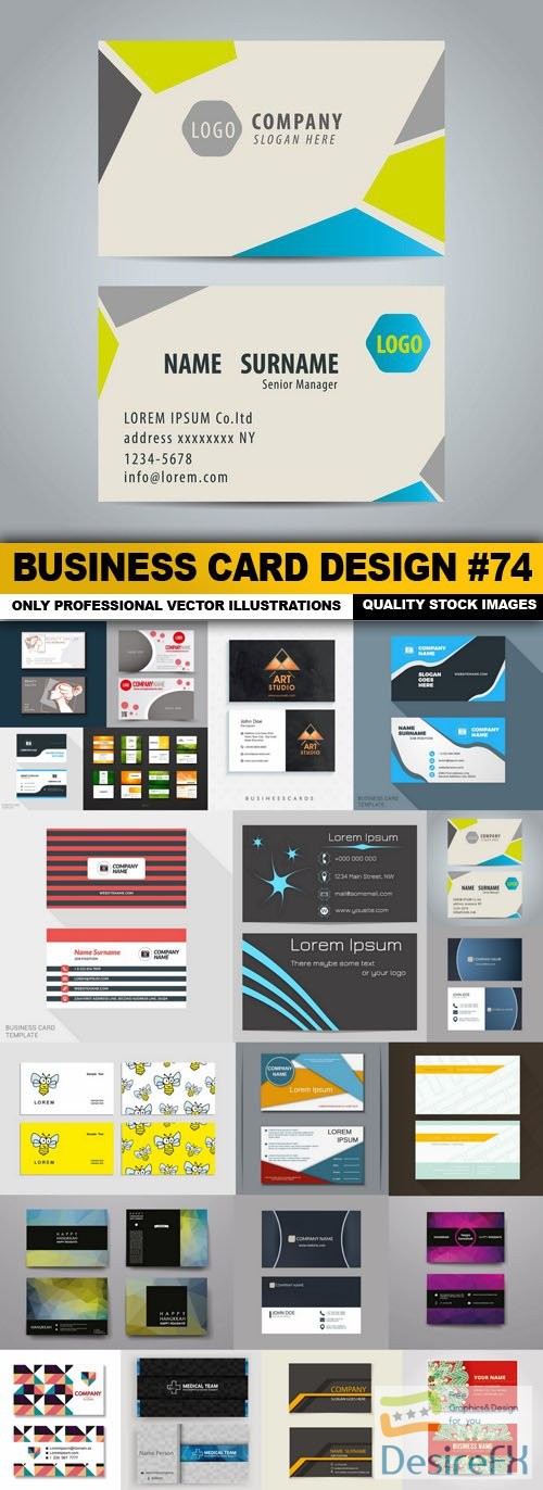 Business Card Design #74 - 20 Vector