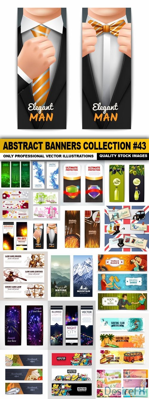 Abstract Banners Collection #43 - 20 Vectors