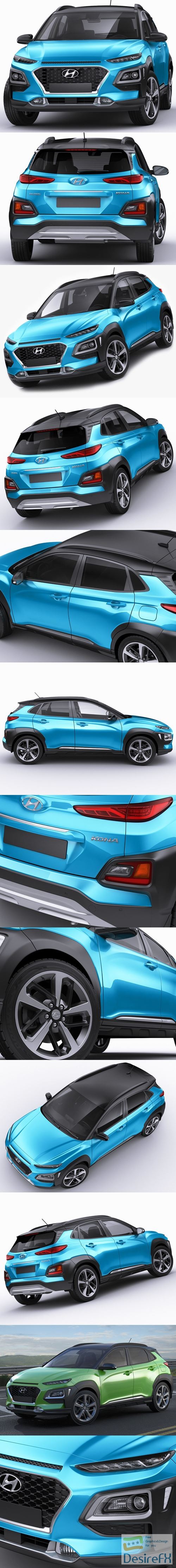 Hyundai Kona 2018 3D Model