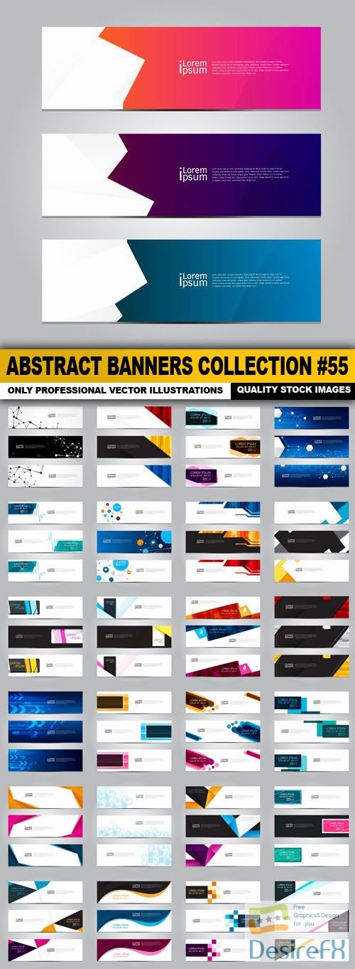 Abstract Banners Collection #55 - 25 Vectors