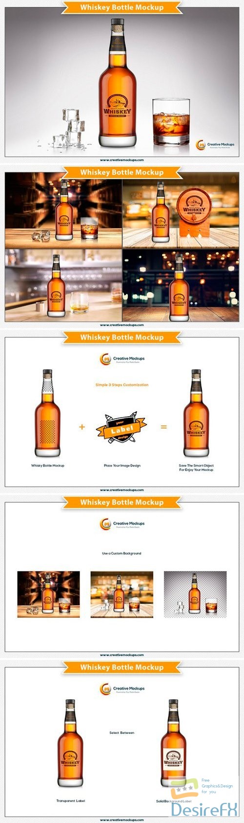 Whiskey Bottle Mockup 2518375