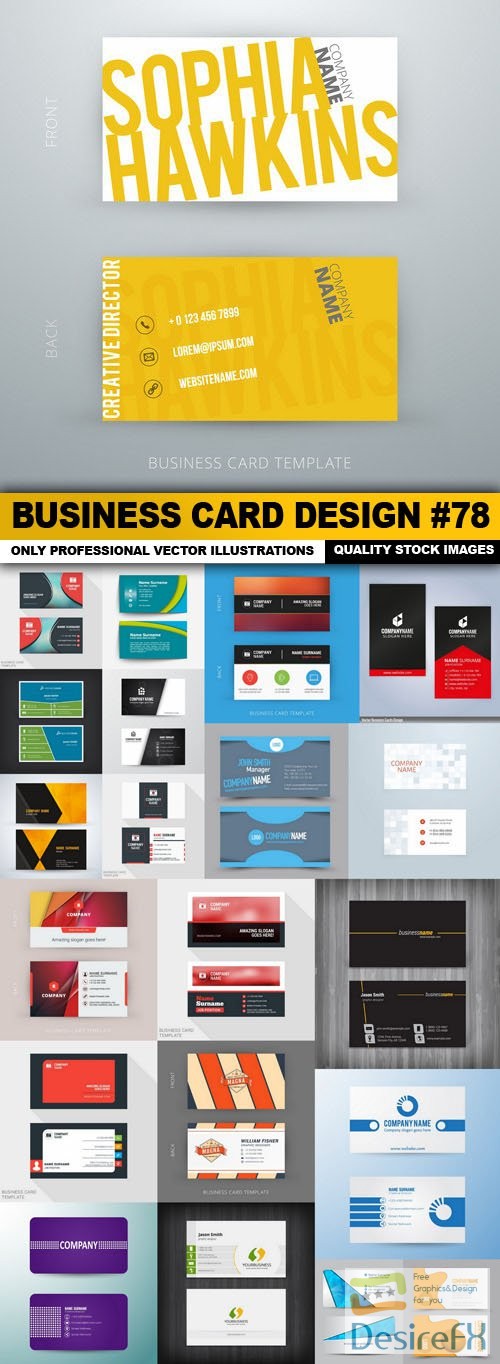 Business Card Design #78 - 21 Vector