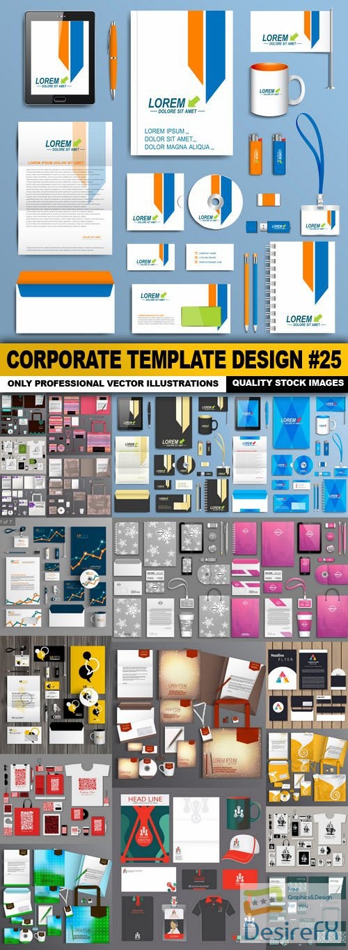 Corporate Template Design #25 - 20 Vector