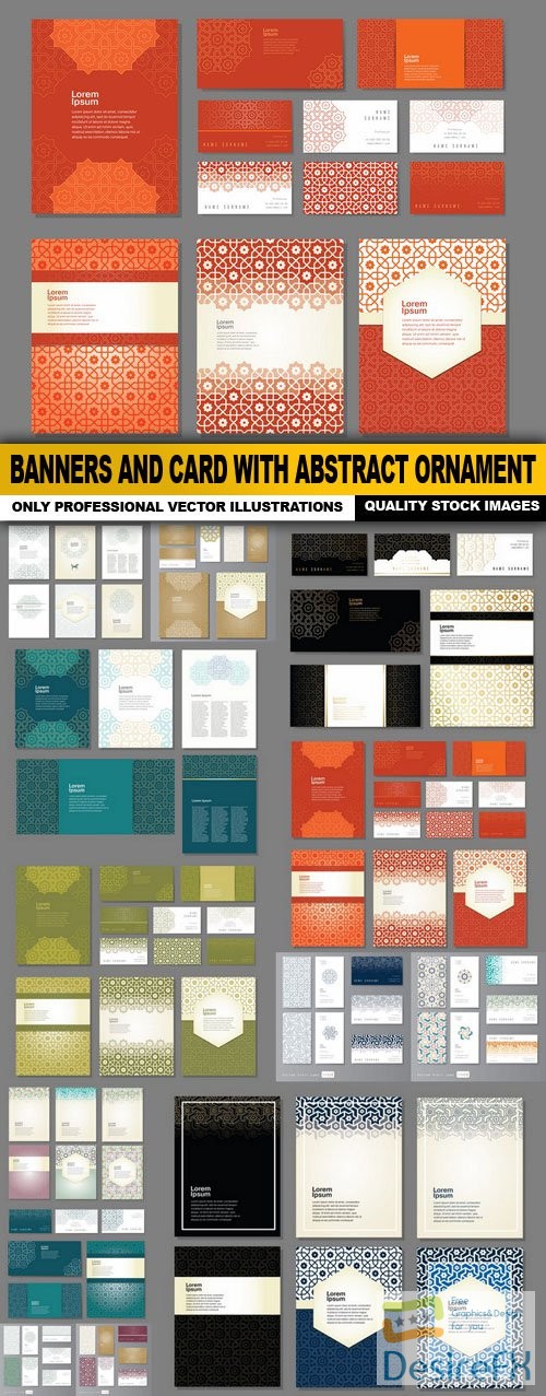 Banners And Card With Abstract Ornament - 13 Vector