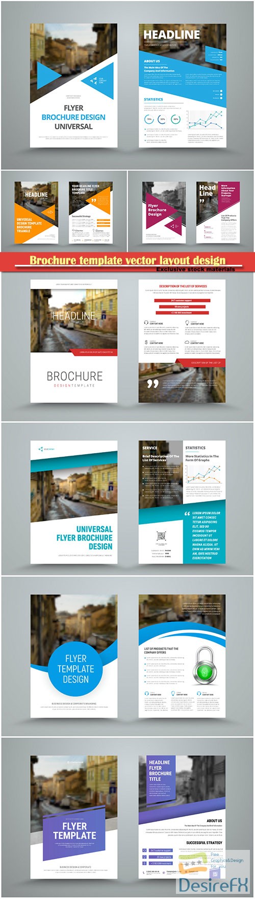 Brochure template vector layout design, corporate business annual report, magazine, flyer mockup # 171