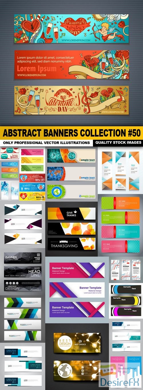 Abstract Banners Collection #50 - 20 Vectors