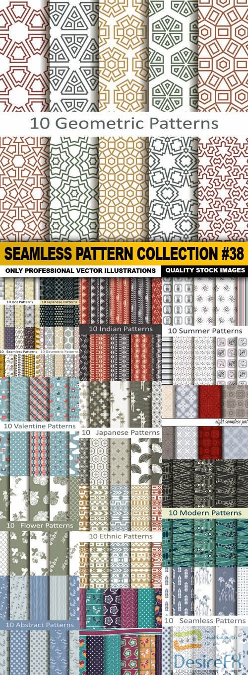 Seamless Pattern Collection #38 - 15 Vector