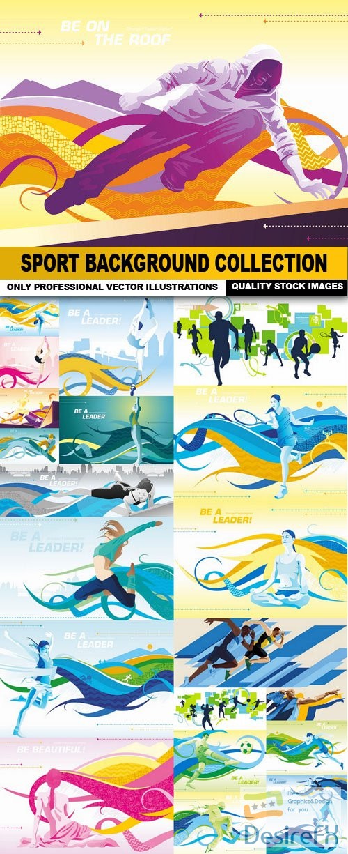 Sport Background Collection - 25 Vector