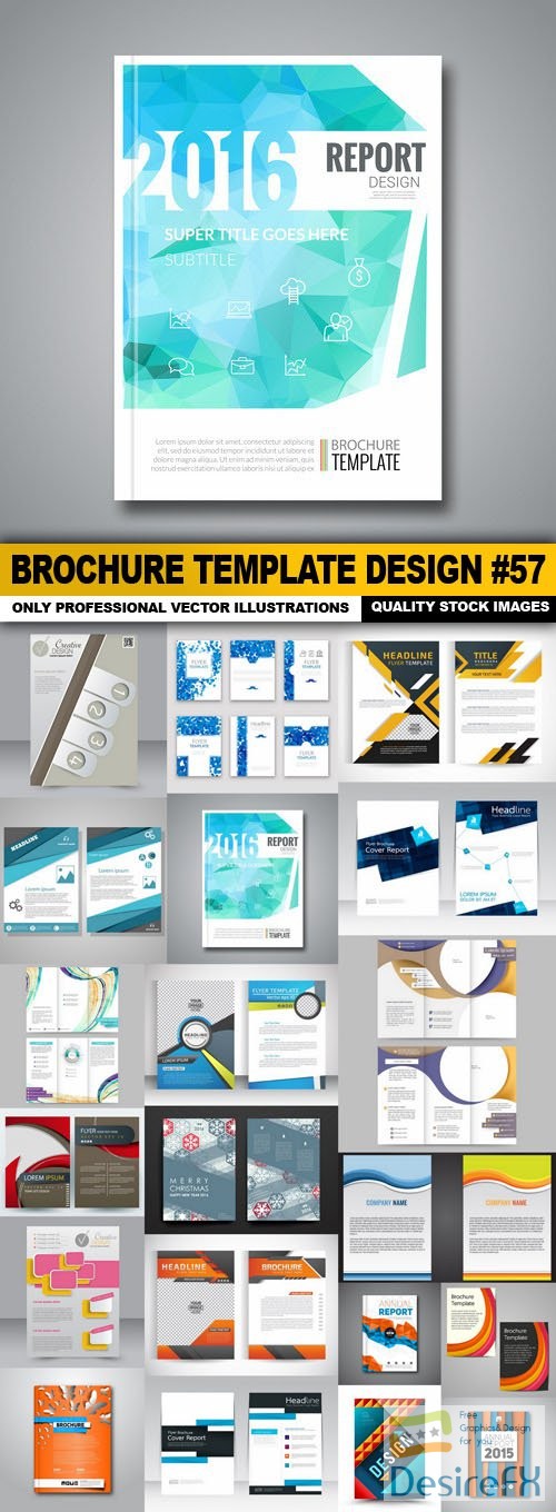 Brochure Template Design #57 - 20 Vector