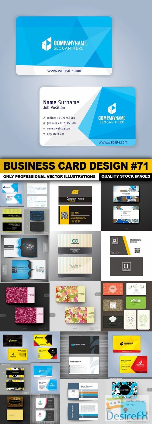 Business Card Design #71 - 22 Vector