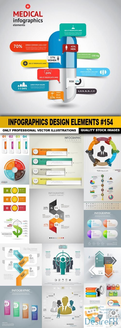 Infographics Design Elements #154 - 20 Vector