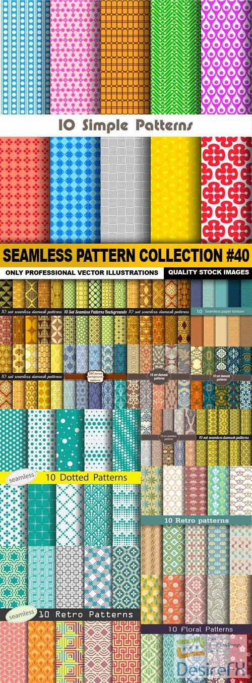 Seamless Pattern Collection #40 - 15 Vector