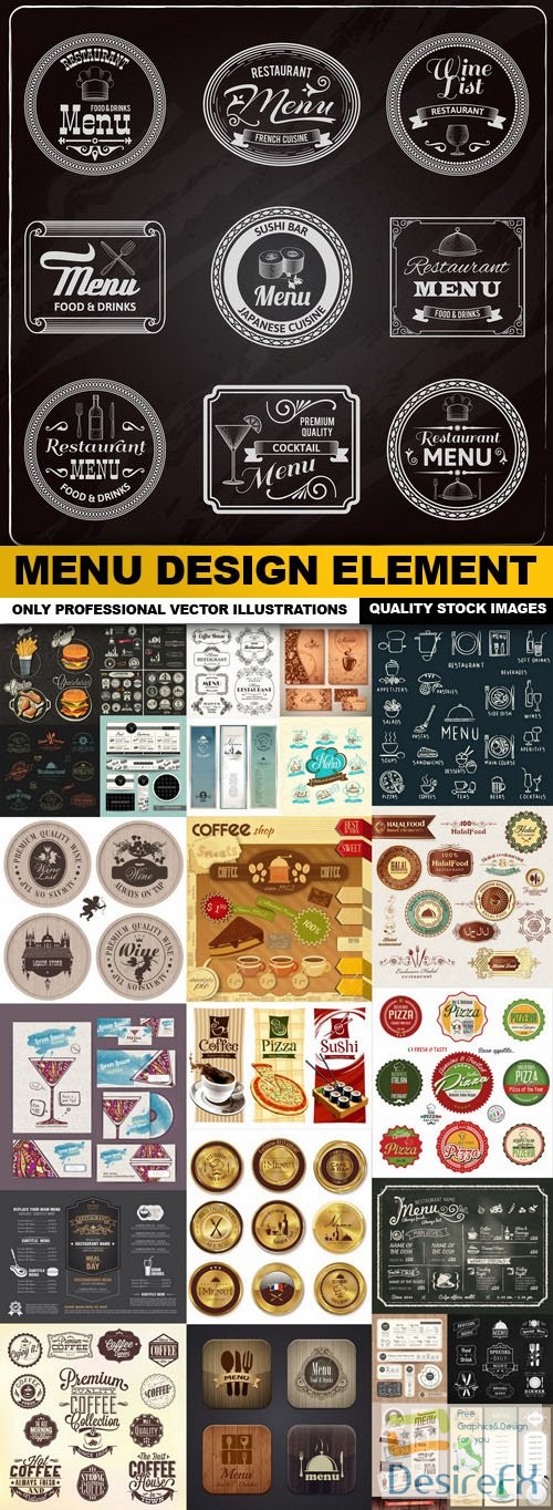 Download Menu Design Element - 25 Vector - DesireFX.COM