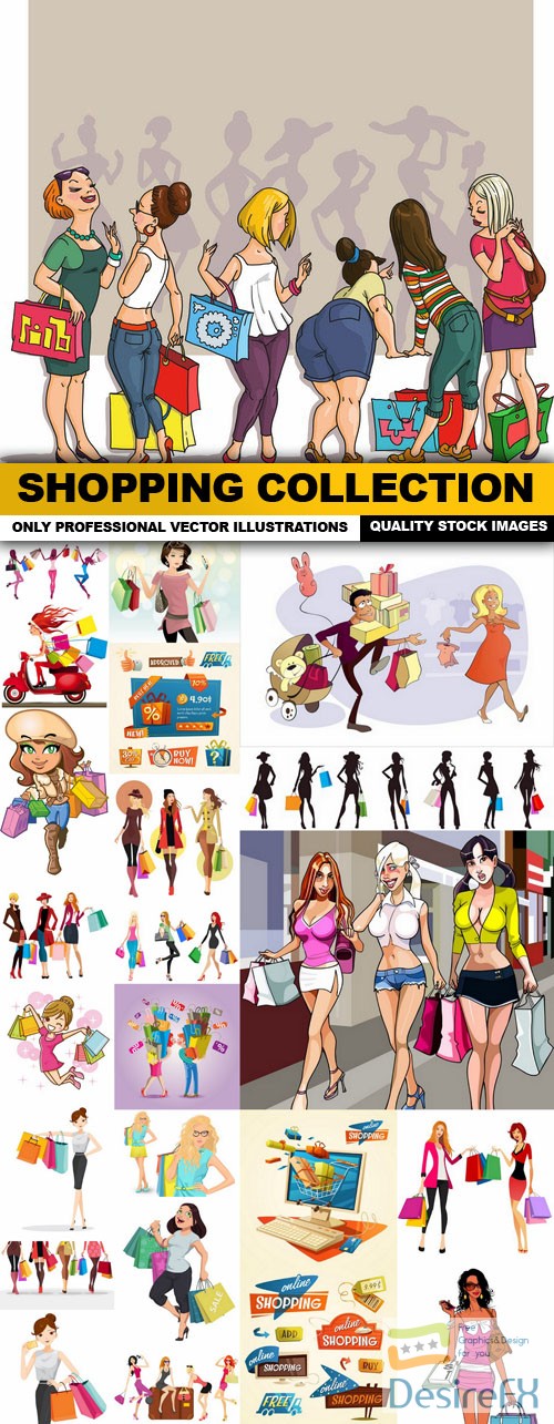 Shopping Collection - 25 Vector