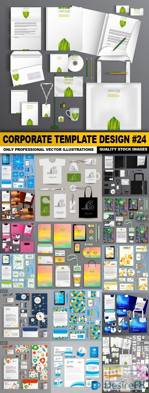 Corporate Template Design #24 - 20 Vector